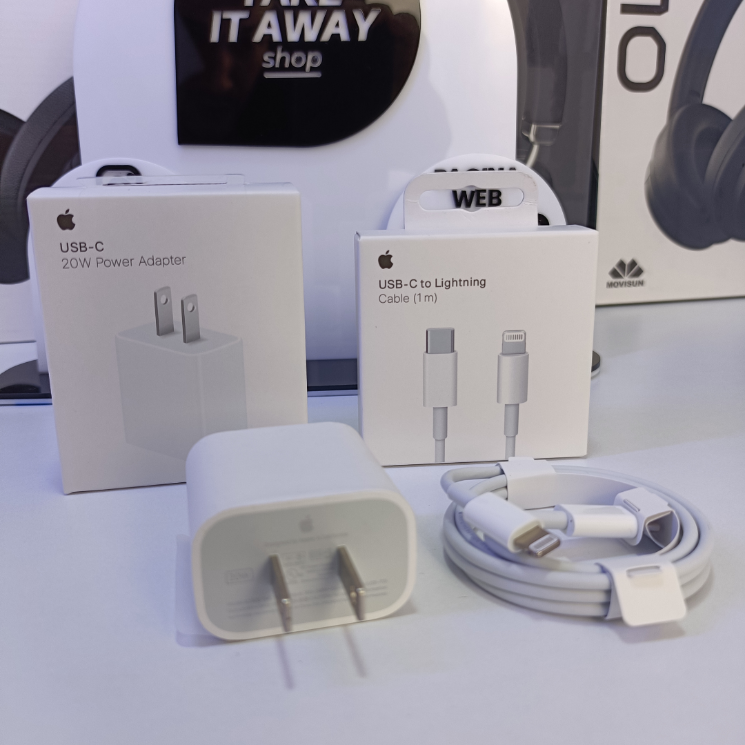 Cargador Para iPhone de 20W + Cable Tipo C a Lightning 100% Original