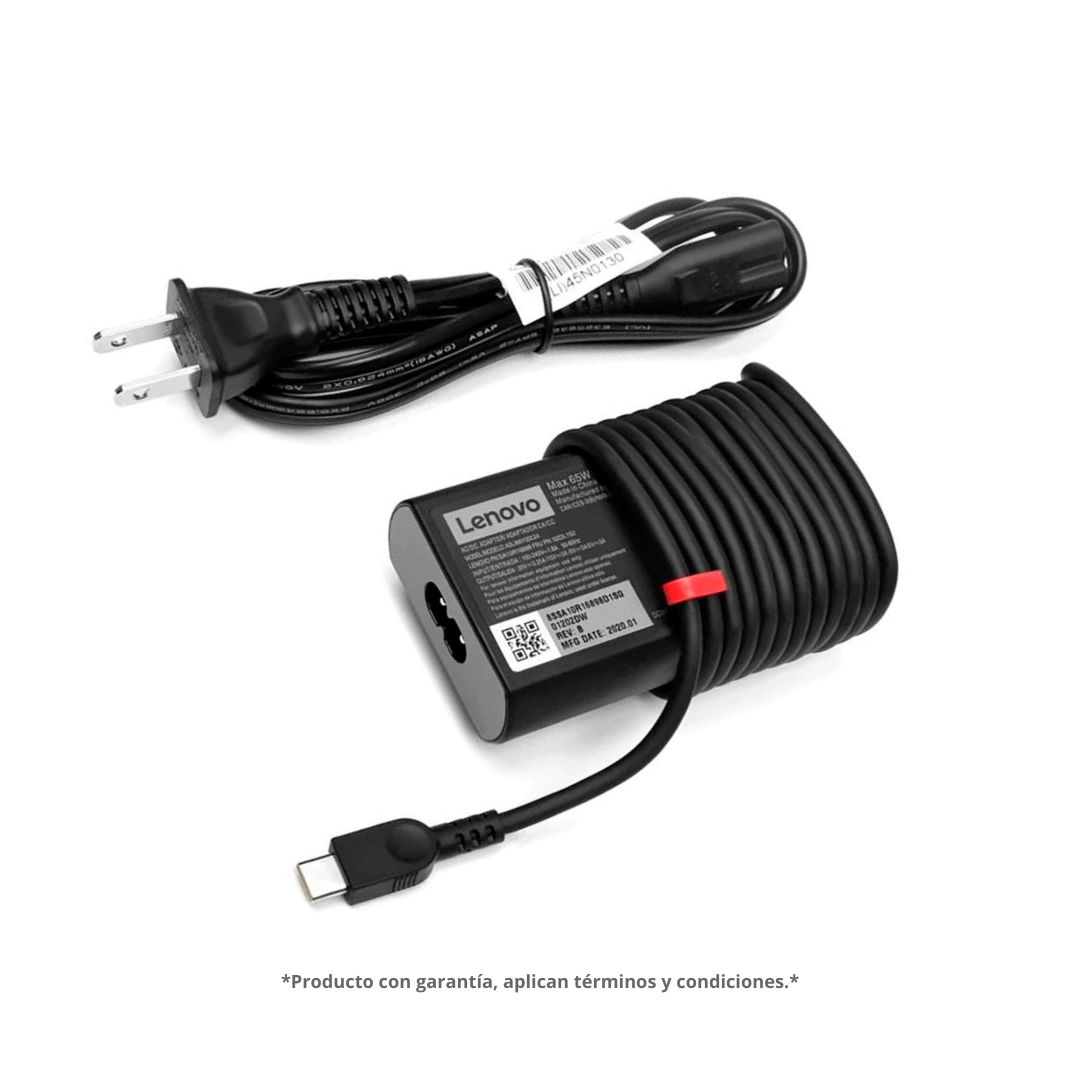 Cargador Para Portátil Lenovo Original 20V 3.25A Tipo C Slim