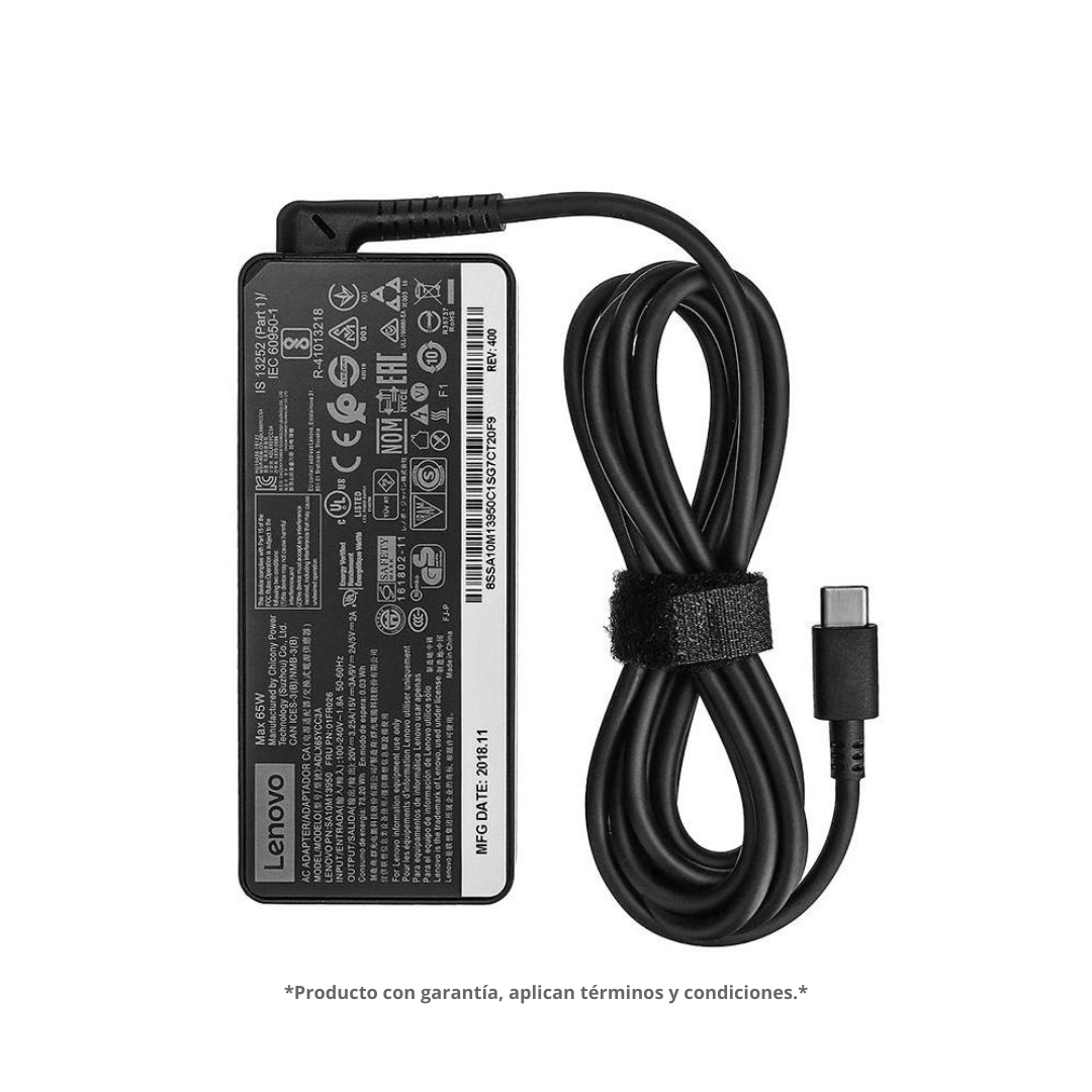 Cargador Para Portátil Lenovo Tipo C 20V 3.25A Original