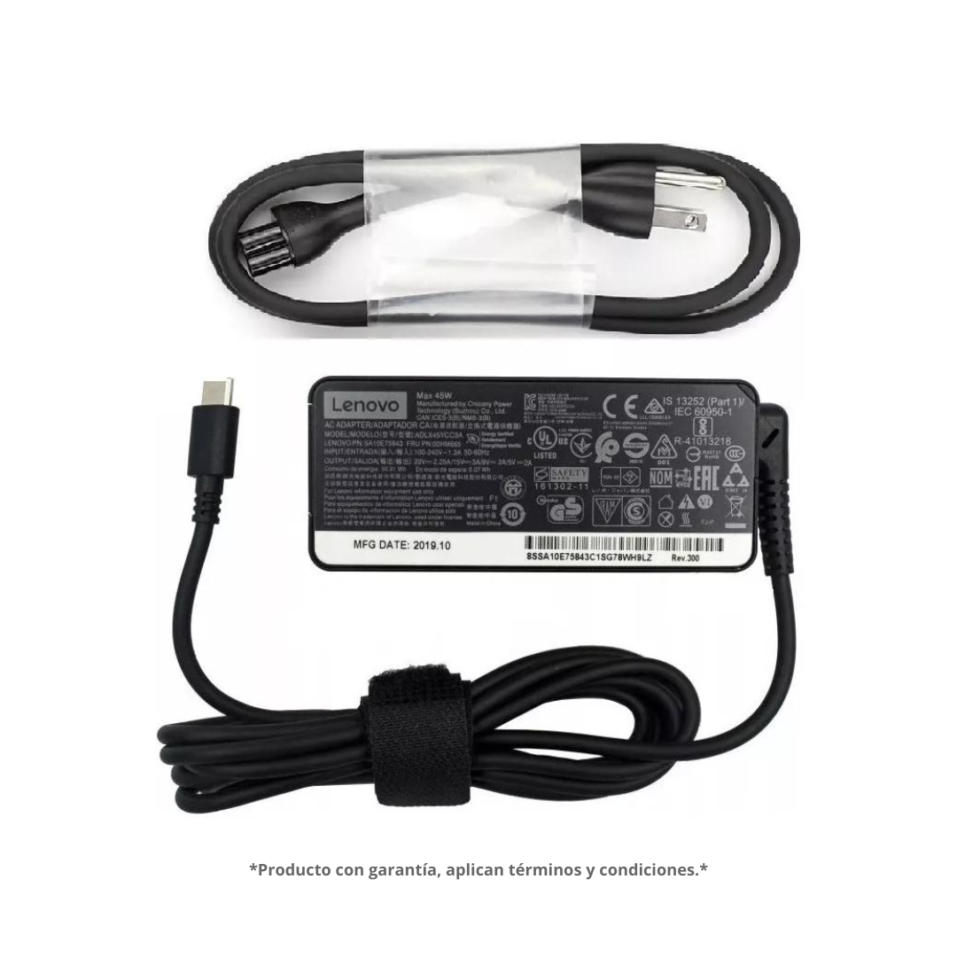 Cargador Para Portátil Lenovo USB Tipo C 20V 2.25A 45w - Original