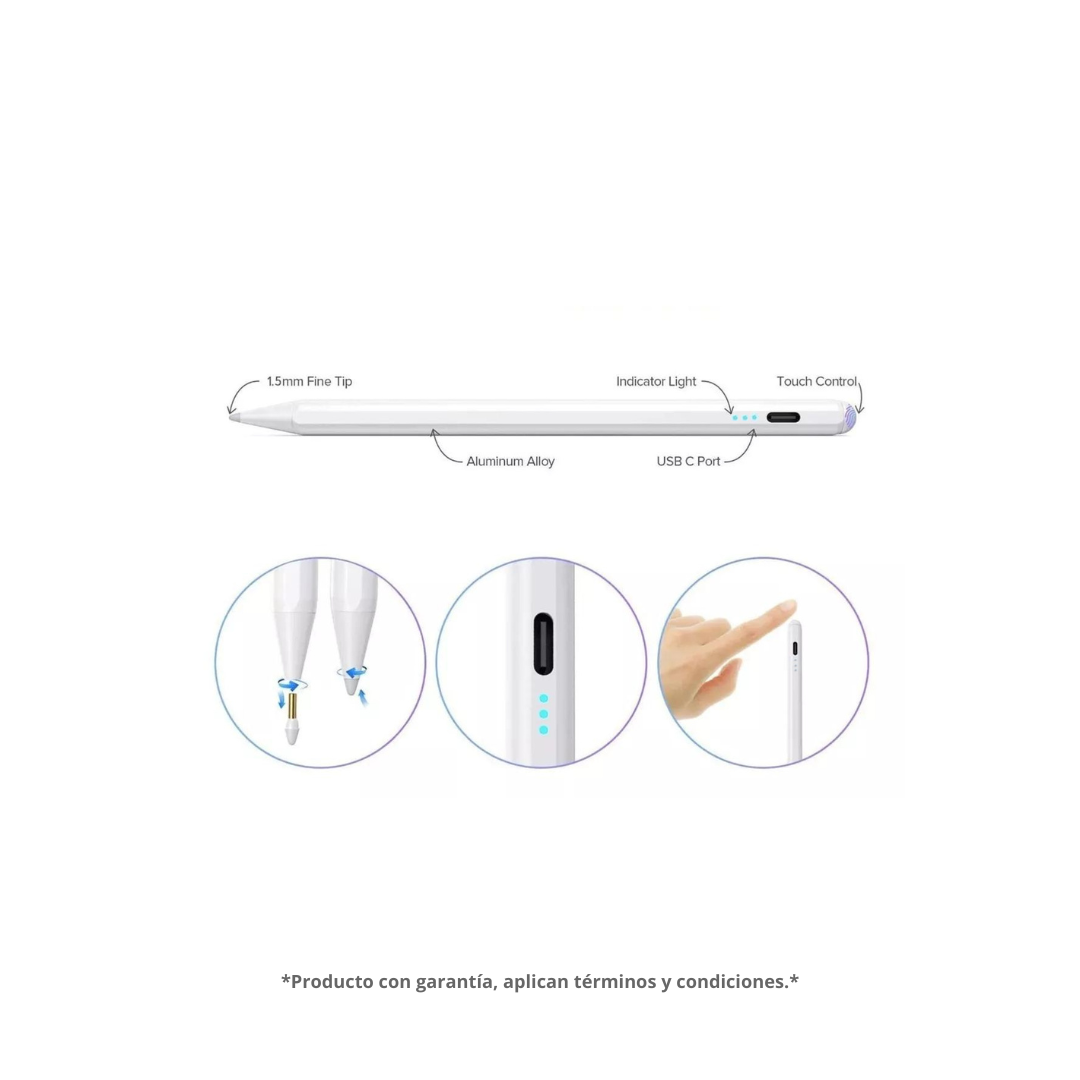 Lápiz Stylus para iPad con Rechazo de Palma - Precisión y Comodidad