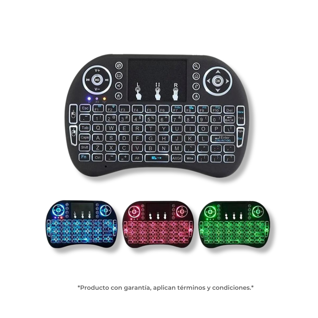 Mini Teclado Inalámbrico Airmouse Android Smart Tv Iuminado