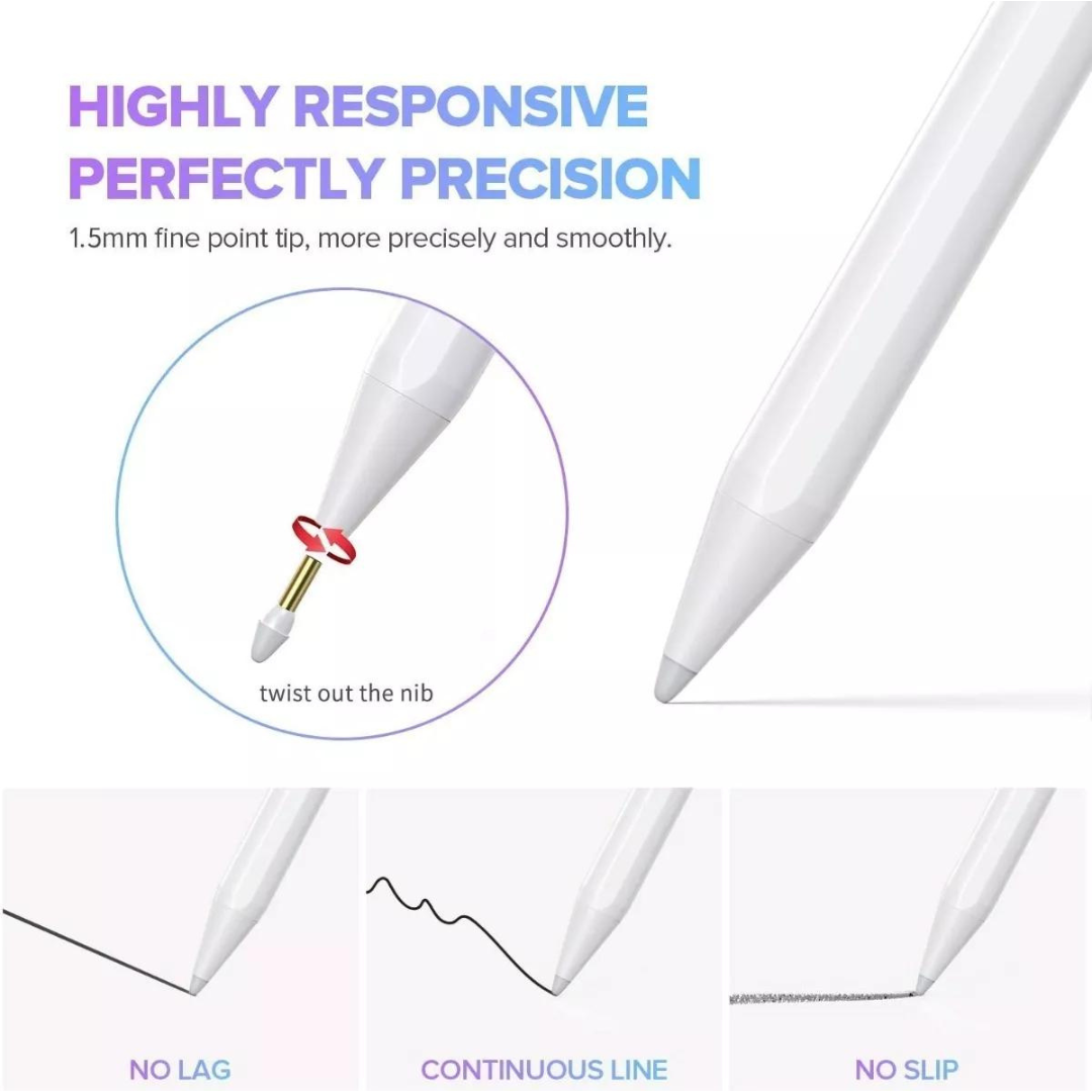 Lápiz Stylus para iPad con Rechazo de Palma - Precisión y Comodidad