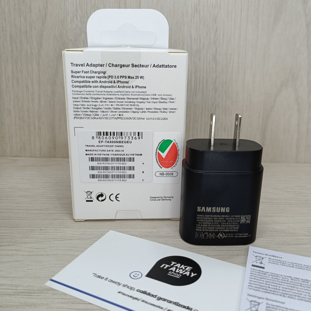 Cargador para Samsung de 25w - Original (Cubo)