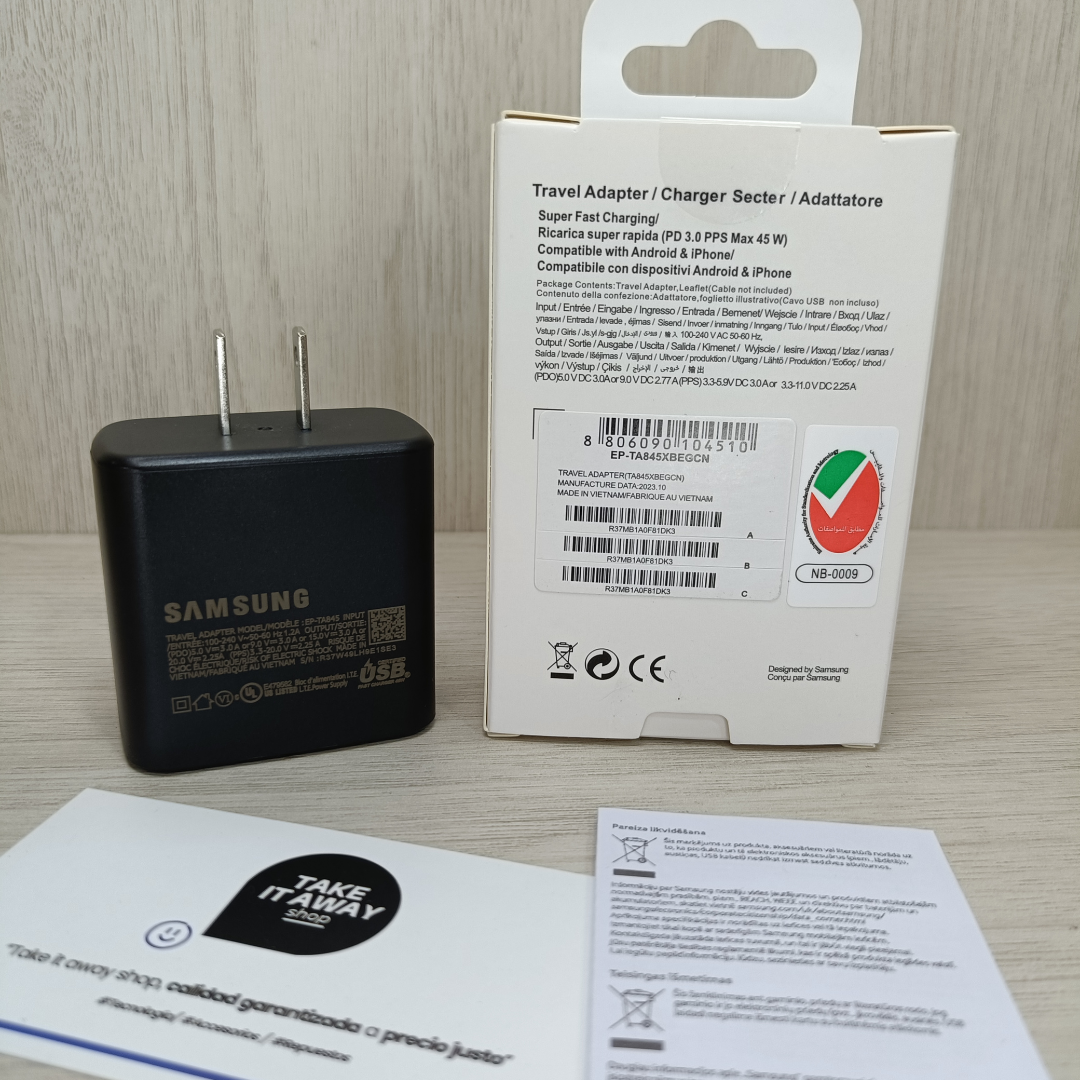 Cargador para Samsung de 45w - Original (Cubo)