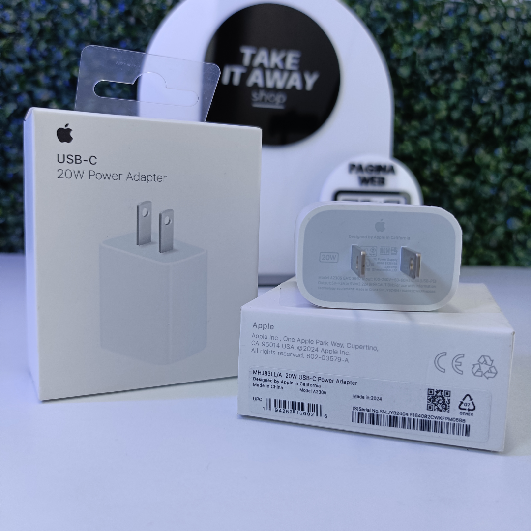 Cargador Original iPhone 20W | Carga rápida, segura y garantizada