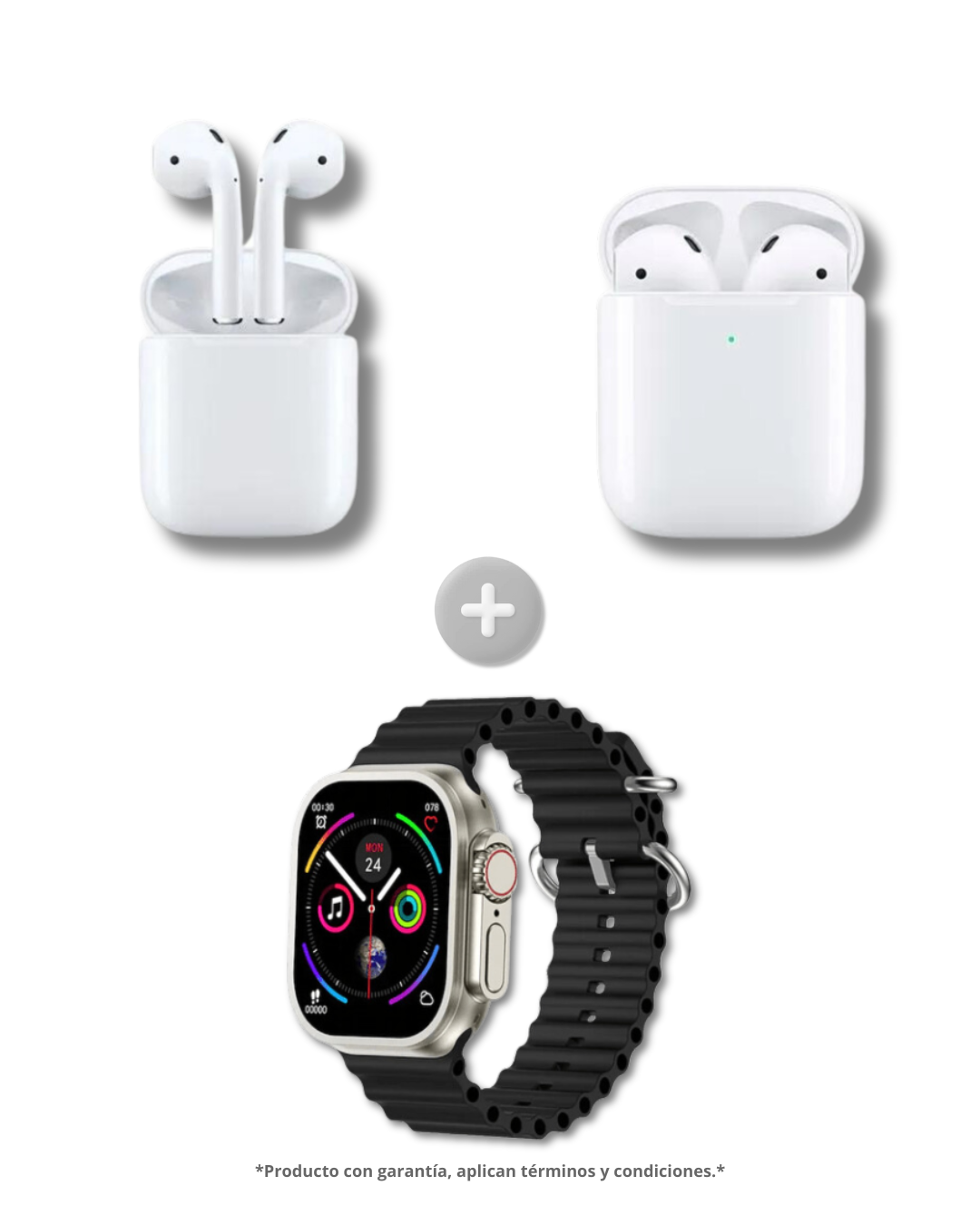 Combo Inteligente #1 Audífonos Serie 2 + Smart Watch Serie 8 Ultra (1.1) - Amoled