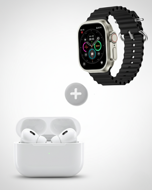Combo Inteligente #4: Audífonos Pro Segunda Generación + Smart Watch Serie 8 Ultra - Pantalla AMOLED