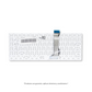 Teclado para computador portátil ASUS E402 E402M - Blanco