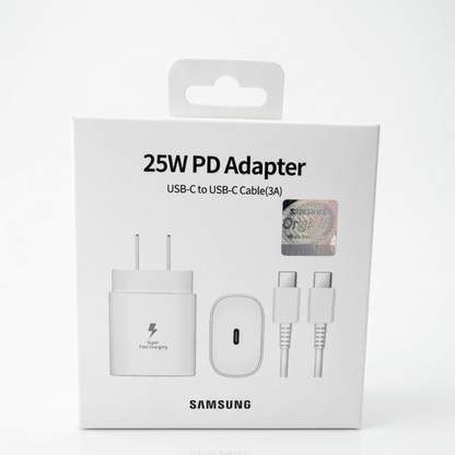 Cargador para Samsung 25w + Cable USB C a USB C