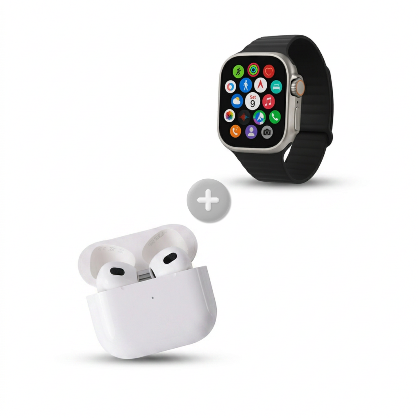 Combo Inteligente #2: Audífonos Serie 3 + Smart Watch Serie 8 Ultra - Amoled