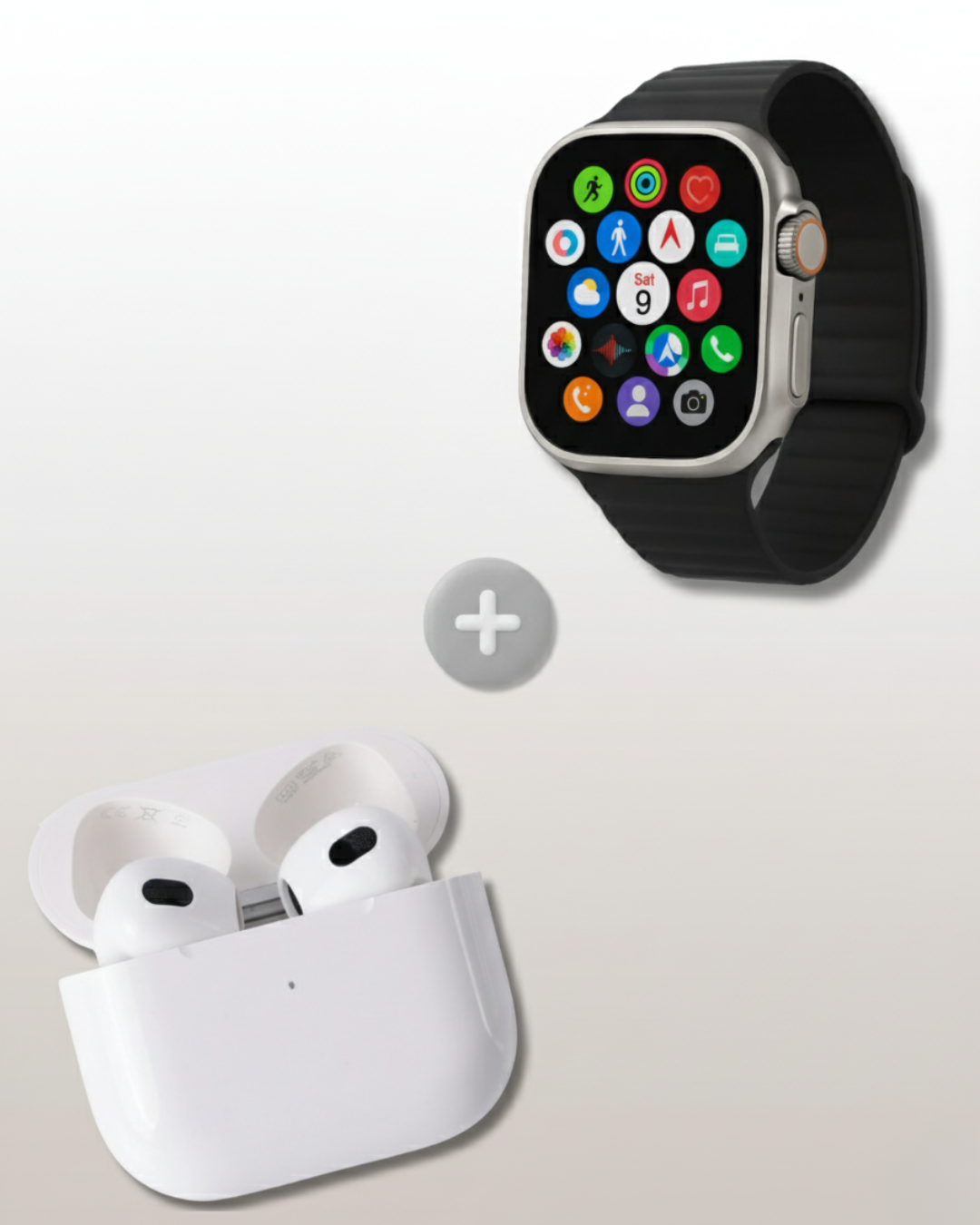 Combo Inteligente #2: Audífonos Serie 3 + Smart Watch Serie 8 Ultra - Amoled