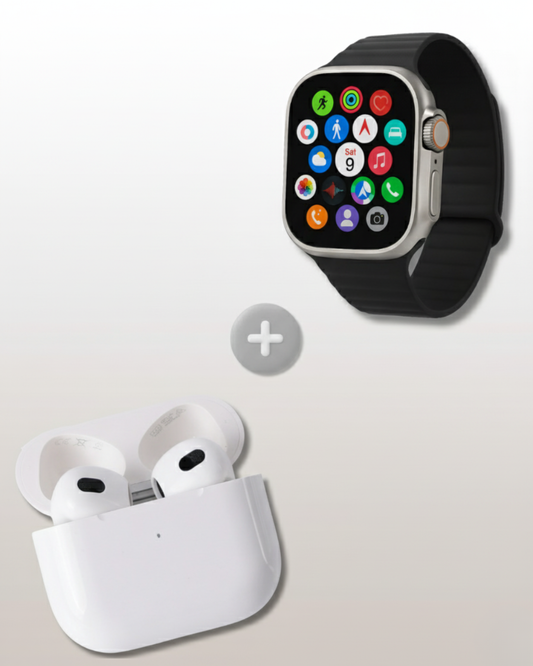Combo Inteligente #2: Audífonos Serie 3 + Smart Watch Serie 8 Ultra - Amoled