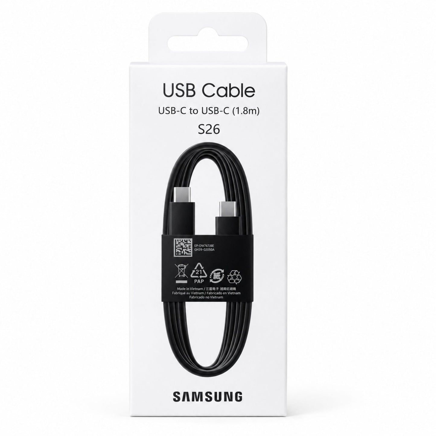 Cable USB-C a USB-C para Samsung - Original (1.8m) S26