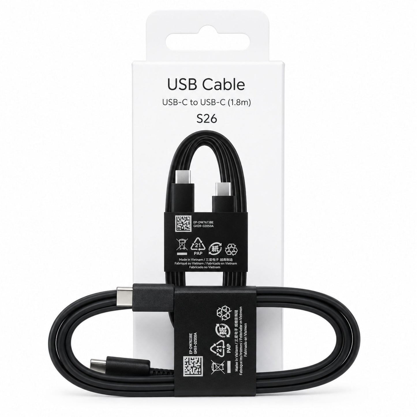 Cable USB-C a USB-C para Samsung - Original (1.8m) S26
