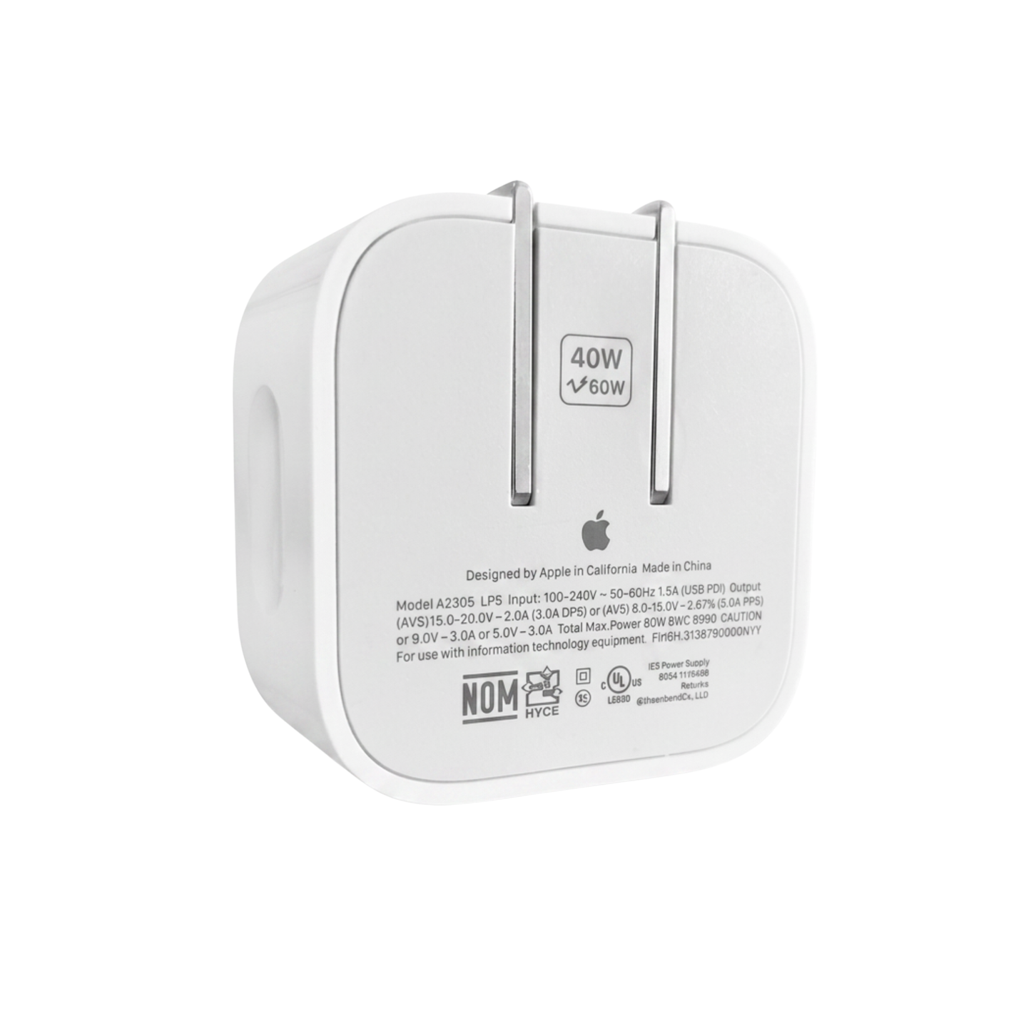 Cargador Apple 40W  Tipo C Para iPhone Original
