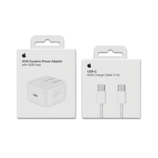 Cargador Apple 40W Original + Cable USB-C a USB-C Original