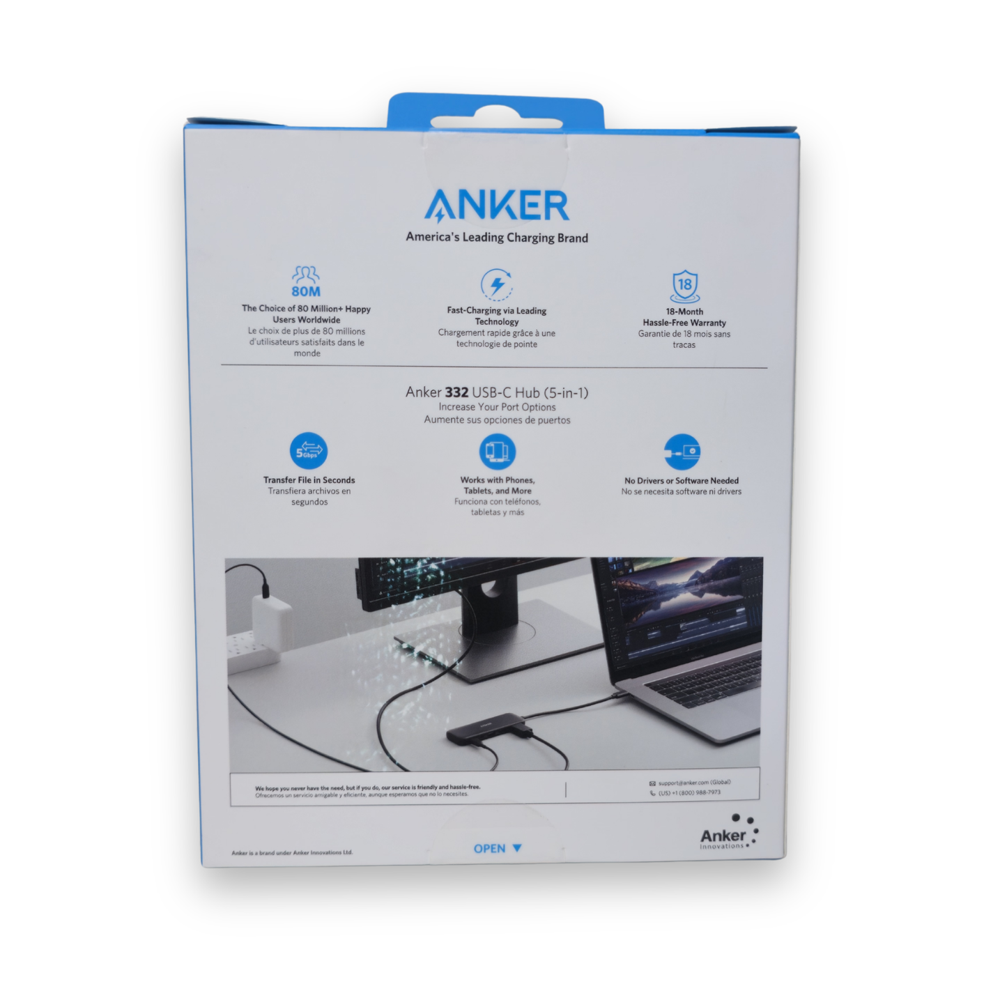 Convertidor Anker 332 USB-C Hub (5-in-1)