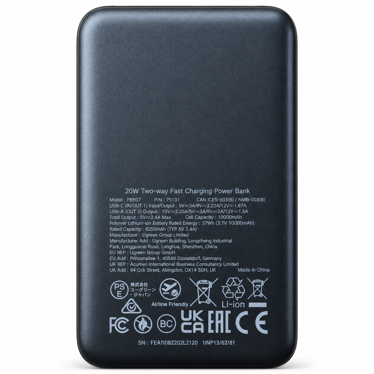 Power Bank Ugreen 10.000 mAh 20W