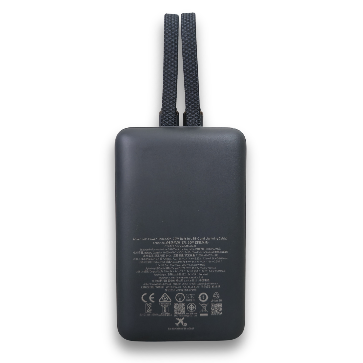 Power Bank Anker 30W de 20.000 mAh